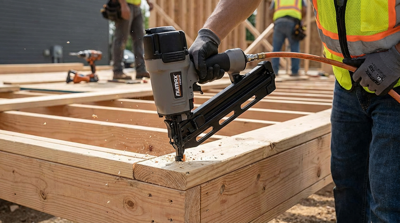 NuMax SFR2190 Pneumatic 21 Degree 3-12 Framing Nailer