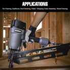 NuMax SFR2190 Pneumatic 21-Degree Framing Nailer - 3-12 Full Round Head, Lightweight for Decking & Framing (2)
