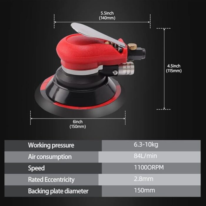 ZFE Heavy-Duty 5 & 6 Dual-Pad Pneumatic Orbital Sander Kit – Includes Extra Backing Plate, Pads, Sandpaper – Low Vibration for Wood, Metal & Composites (1) ZFE Heavy-Duty 5 & 6 Dual-Pad Pneumatic Orbital Sander Kit – Includes Extra Backing Plate, Pads, Sandpaper – Low Vibration for Wood, Metal & Composites (1)