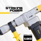 iBELL VORMIR DH10-78 Demolition Hammer – Heavy Duty 1150W, 6Kg, 10J Impact – Ideal for Concrete, Masonry & Demolition (1)