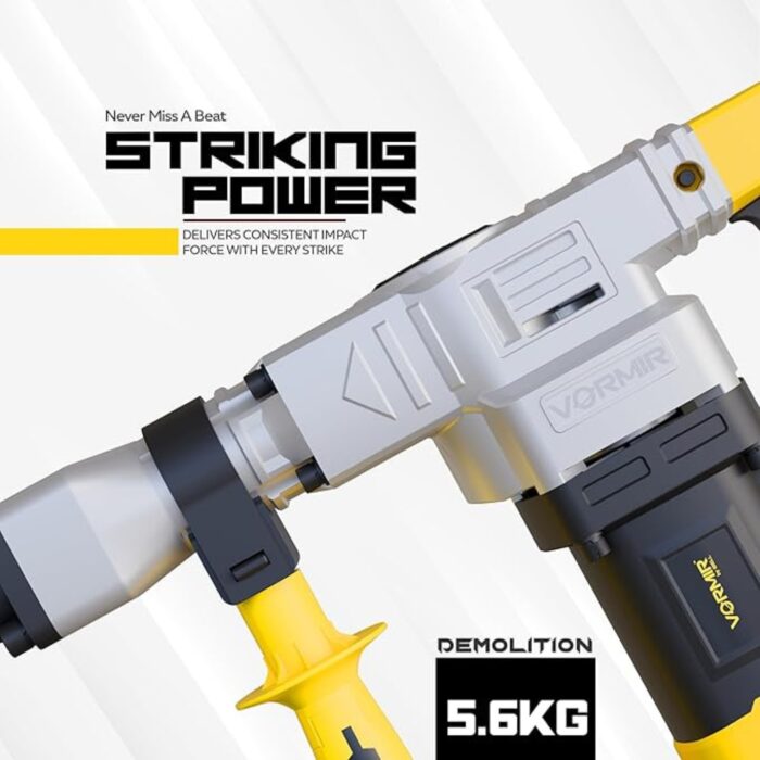 iBELL VORMIR DH10-78 Demolition Hammer – Heavy Duty 1150W, 6Kg, 10J Impact – Ideal for Concrete, Masonry & Demolition (1)