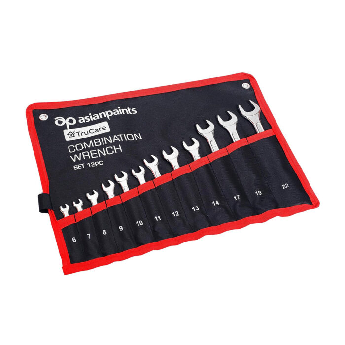 24-Piece SAE & Metric Combination Wrench Set with Roll-Up Pouch