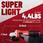 DCK Angle Grinder, 4-1/2-Inch, 6.7Amp Cut off Tool Grinder, 11,800 RPM