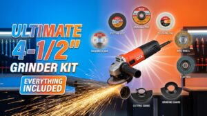 DCK KSM09-115S 4-1/2" 6.7A Angle Grinder 11800 RPM Kit So