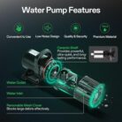 VIVOSUN 1600 GPH Submersible Water Pump, 100W Pond Pump, Ultra Quiet Aquarium Pump with 14FT. Lift Height for Pond, Waterfall, Fish Tank, Statuary, Hydroponic (2)