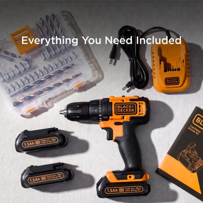 BLACK+DECKER 18V Cordless Drill Driver Kit (2)