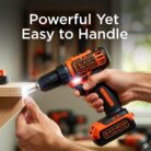 BLACK+DECKER 18V Cordless Drill Driver Kit (3)