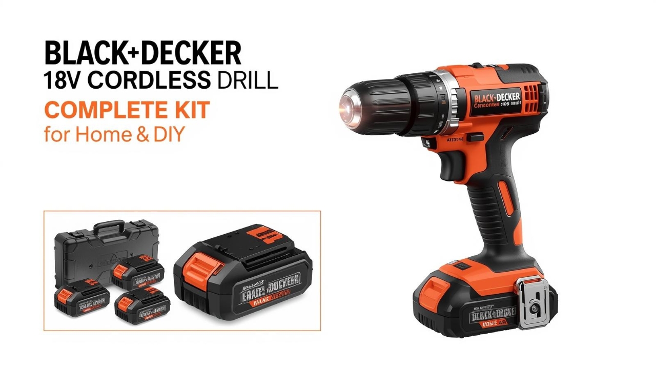 BLACK+DECKER 18V Cordless Drill Driver Kit